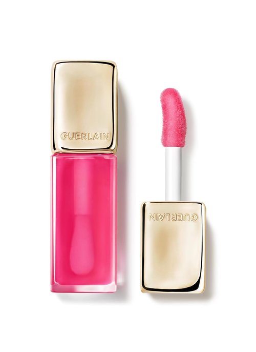 Guerlain Kiss Kiss Bee Glow Oil - 458 Rose Glow Lip Oil for Women | 0.3 oz Hydrating Formula