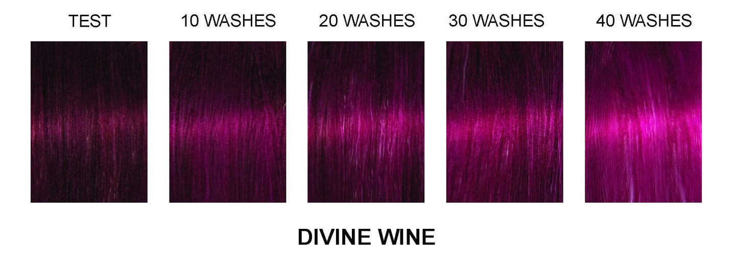 MANIC PANIC Professional Divine Wine - Medium Violet Based Red Semi Permanent Gel Hair Color - Lasts Through 40+ Washes - No Developer Required (3oz)