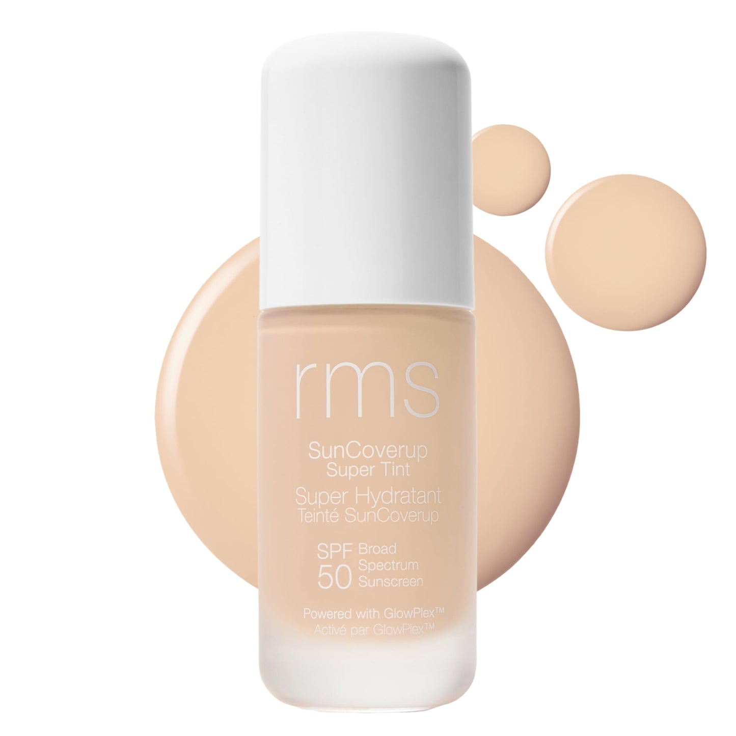 RMS Beauty SunCoverup Super Tint Broad Spectrum SPF 50 Sunscreen - Skin Tint Non Nano Zinc Oxide Mineral Sunscreen, Glowy Tinted Moisturizer with SPF (Alabaster)