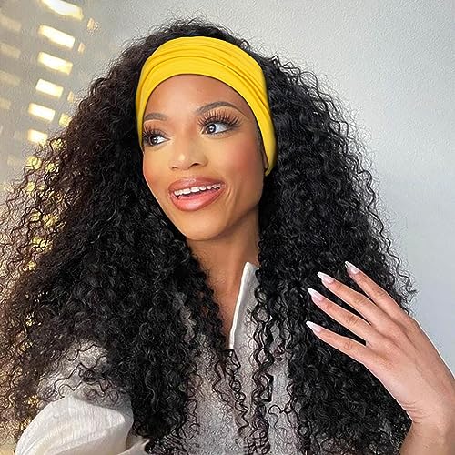 Huachi 6 Packs Bow Headbands for Women 7’’ Extra Wide Bright Pink Head Bands for Women’s Hair Non Slip Headwraps Workout Turban Hair Accessories