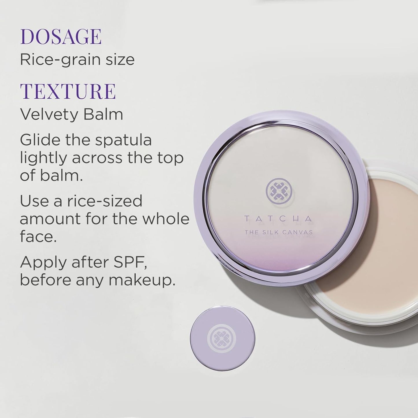 Tatcha The Silk Canvas - Poreless Face Primer for Long-Lasting Makeup | 20g | 0.7 oz