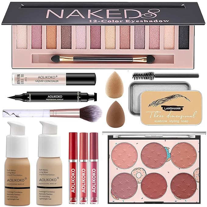 YYP-NEW Makeup Kit for Women - All-in-One Set with 12 Color Eyeshadow Palette & Cosmetics Essentials