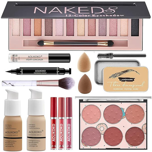 YYP-NEW Makeup Kit for Women - All-in-One Set with 12 Color Eyeshadow Palette & Cosmetics Essentials