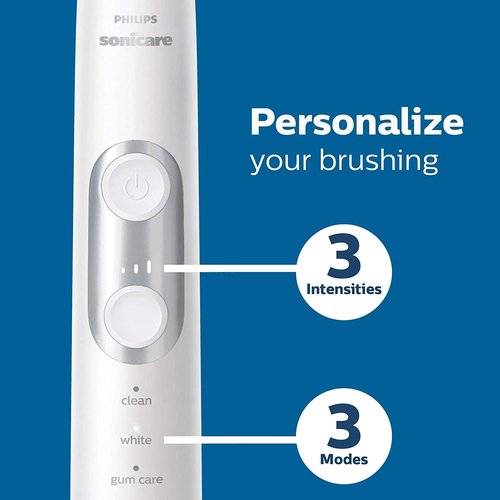 Philips Sonicare Electric Toothbrush - ProtectiveClean 6100 with Pressure Sensor & 3 Modes | White, Model HX6877/21