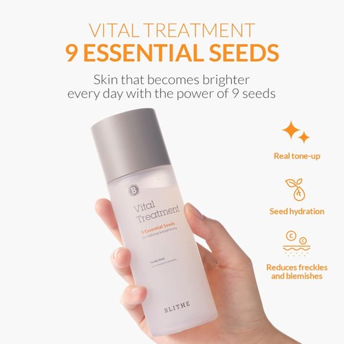 Blithe Vital Treatment Niacinamide Toner - 9 Essential Seeds for Oily Skin & Dark Spots | 5 Fl Oz