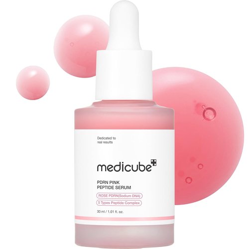 Medicube PDRN Pink Peptide Serum - Vegan Glow Serum with Peptides & Niacinamide for Hydration | 1.01 fl. oz.