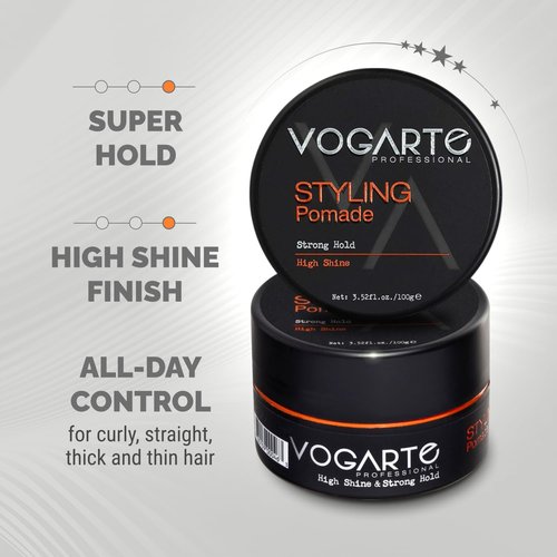 Regine Switzerland Hair Styling Pomade - Strong Hold & Medium Shine, Water-Based, 3.52 oz
