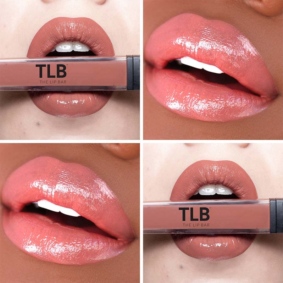 The Lip Bar Vegan Non-Sticky Lip Gloss, with Hydrating Shea Butter for a Lightweight, High Shine Finish, Ms. Independent - Pink-Brown Nude