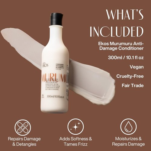 Natura Ekos Murumuru Restoring Conditioner - Anti-Damage Hair Detangler & Moisturizer - 10.1 fl oz (300ml)