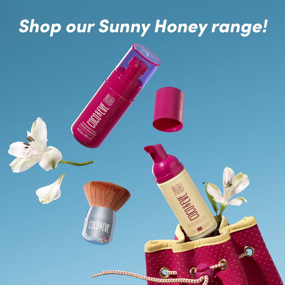 Coco & Eve Sunny Honey Self Tanner Foam - Ultra Dark, Fast-Drying, Streak-Free Mousse | 6.7 Fl Oz, Vegan & Cruelty-Free
