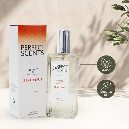 Perfect Scents | Women’s Eau de Toilette Inspired by Estee Lauder’s Beautiful - Vegan & Paraben-Free, 3.4 Fl Oz