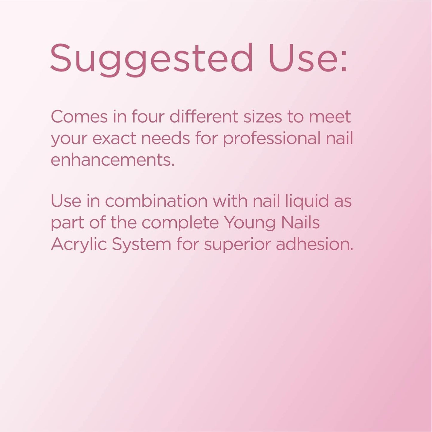 Young Nails Acrylic Core Powder - Professional Self-Leveling Nail Powder for Extensions | Clear, Nude, Pink & White - 660g