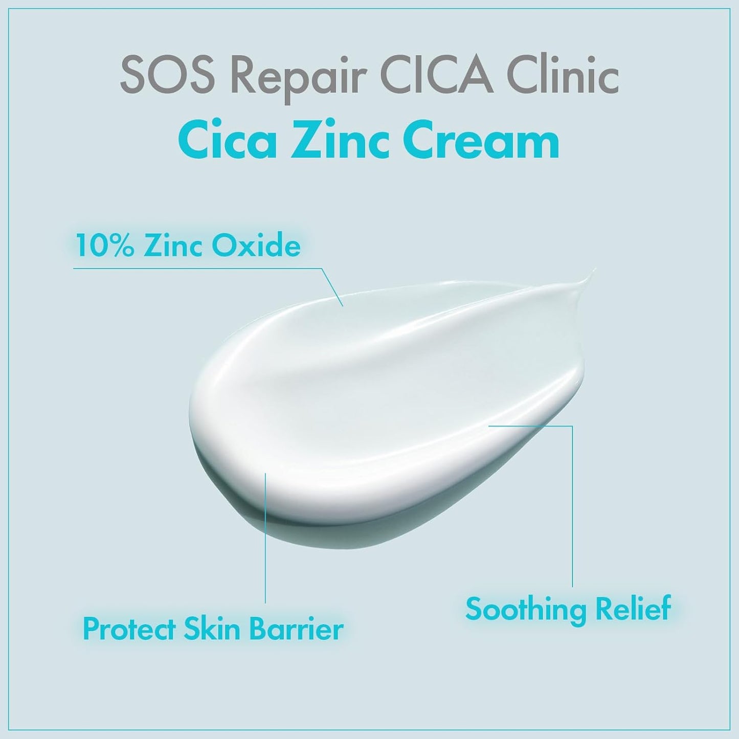 TOSOWOONG Zinc Oxide Cream - 100,000ppm Acne & Redness Relief | Non-Comedogenic, 50g (1.76 oz)