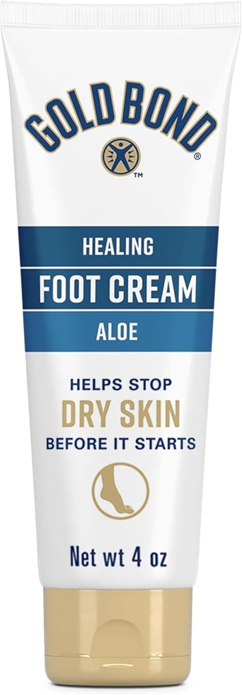 Gold Bond Healing Foot Cream - Nourishing Aloe Formula for Dry Feet | 4 oz for Soft, Healthy Skin
