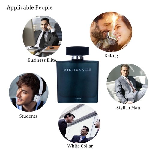 PERFUME&BEAUTY Eau de Parfum for Men - Black Millionaire, 3.4 oz Spray (100 ML) - Luxurious Fragrance