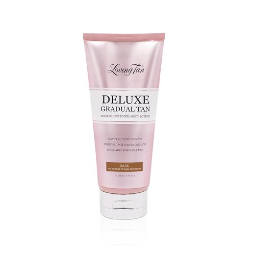 Loving Tan Deluxe Gradual Tan Lotion - Dark Self Tanner for Natural Glow | 5.07 Fl Oz, Cruelty-Free