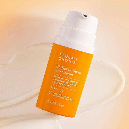 Paula's Choice C5 Super Boost Eye Cream - Reduce Dark Circles & Puffiness | 5% Vitamin C & Peptides, 0.5 fl oz