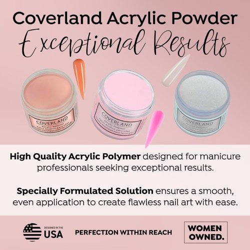 Coverland Acrylic Nail Powder - 'A Not So Silent Night' Limited Edition for Nail Design & Sculpting - 1.5 Oz