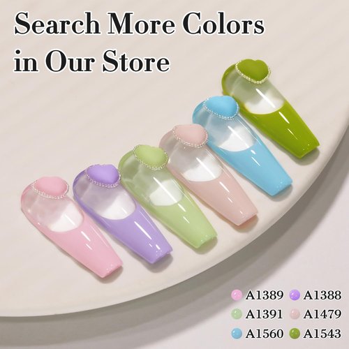Double Rhythm 0.50 OZ Gel Polish Hema Free Same Color Same Bottle Golden Round Translucent Neutral Natural Milky 15 ML Jelly UV Polish Art DIY at Home (Light Pink-H1389)