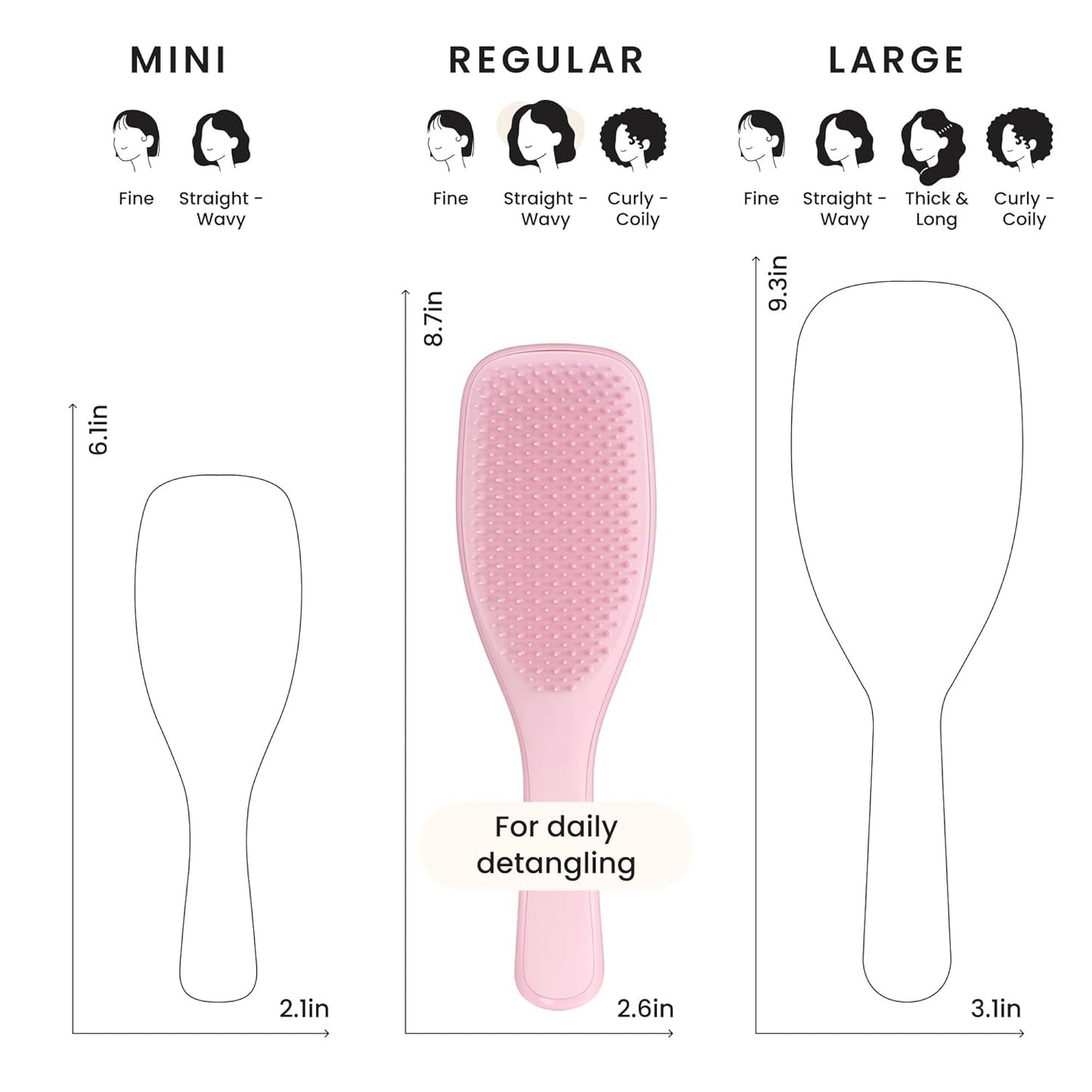 Tangle Teezer Ultimate Detangler Brush - Eliminates Knots & Reduces Breakage for Wet & Dry Hair | Millennial Pink