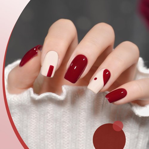 GAOY Red Gel Nail Polish, 16ml Soak Off Gel Polish, UV Light Cure for Nail Art DIY Manicure at Home, 2023 Burgundy Red