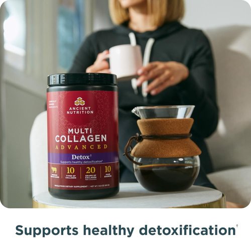 Ancient Nutrition Multi Collagen Protein Powder - Cleanse & Detox Formula, Unflavored, 36 Servings