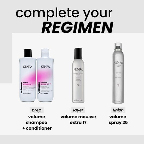 Kenra Professional Volume Spray 25 Bundle 80% | Super Hold Finishing & Styling Hairspray | Flake-free & Fast-drying | Wind & Humidity Resistance | All Hair Types | 10 oz + Travel 1.5 oz
