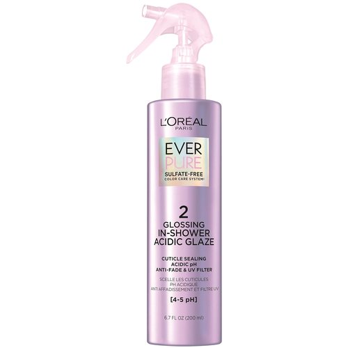 L'Oreal Paris EverPure Sulfate-Free Glossing Glaze - Argan Oil Infused Hair Shine & Smoothness, 6.7 Oz
