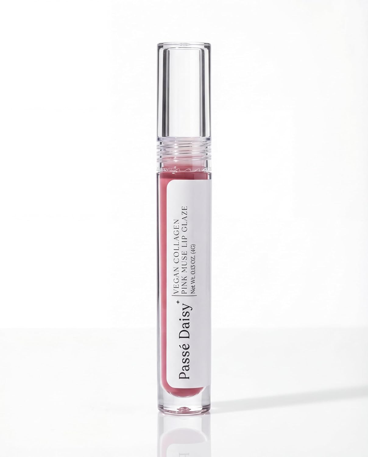 Skiennix Vegan Collagen Lip Glaze Balm - Pink Muse Full-Size Silky Sheer Gloss for Hydrating Shine | Sulfate & Paraben Free