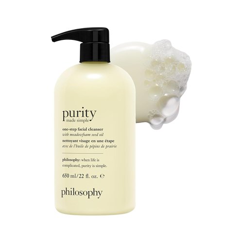 Philosophy Purity Made Simple Facial Cleanser - Gently Cleanses & Melts Away Makeup | Paraben-Free, 8 oz