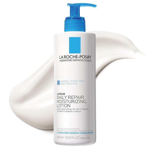 La Roche-Posay Lipikar Body Lotion - Fragrance-Free Daily Moisturizer with Shea Butter for Dry, Sensitive Skin