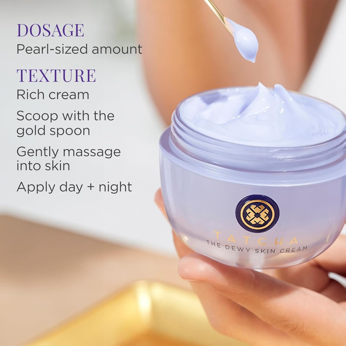 TATCHA Dewy Skin Cream - Hydrating Face Cream for Plump, Radiant Skin | Ideal for Dry & Combination Skin