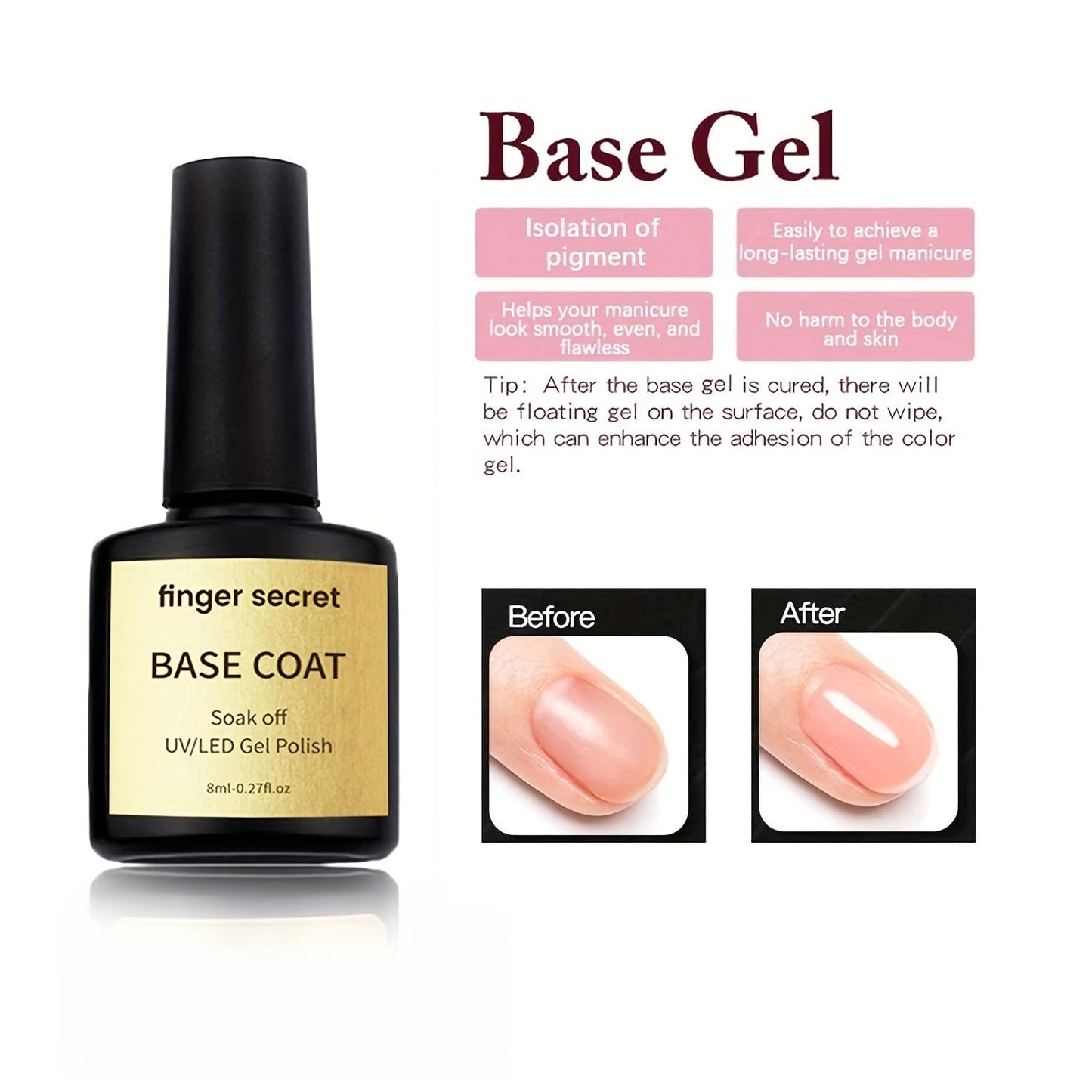Skiennix Matte Top Coat | Protective Gel Nail Polish for Long-Lasting Professional Nails - 0.27oz