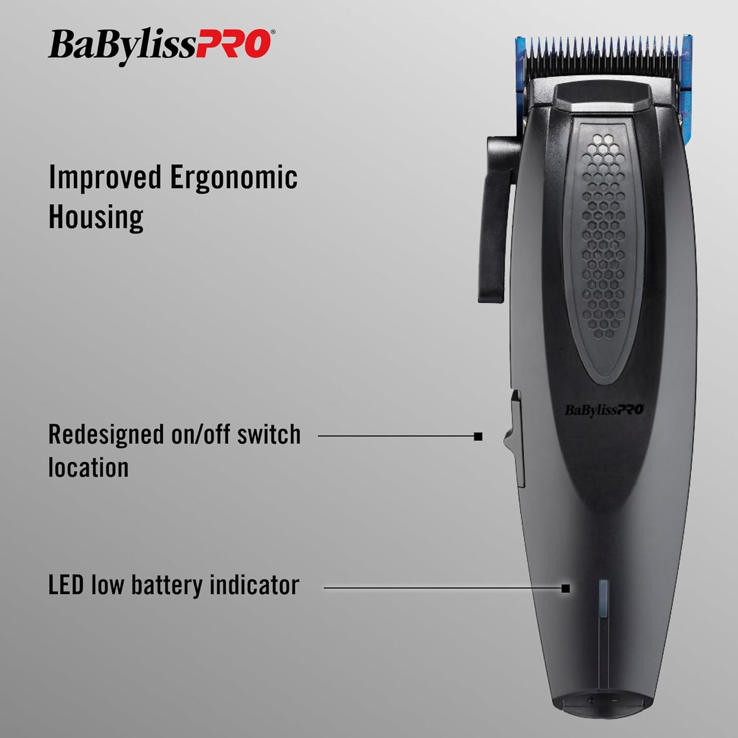 BaBylissPRO Hair Clippers - Ergonomic Cord/Cordless Lithium Design for Men