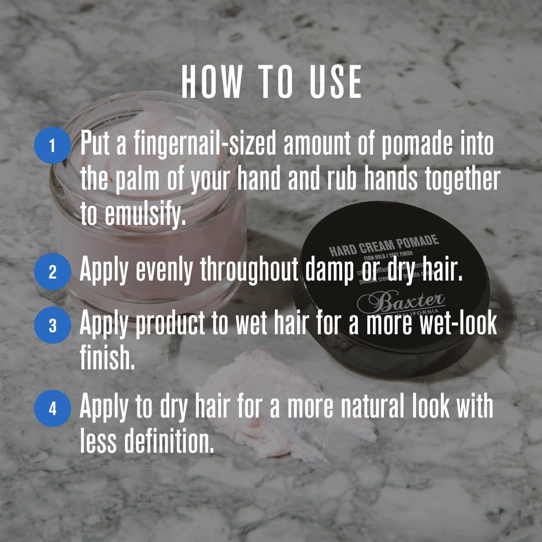 Baxter of California Hair Pomade - Firm Hold with Natural Finish | Ideal for Men