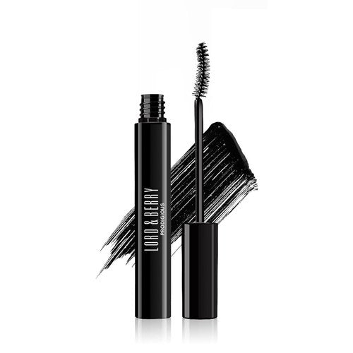 Lord & Berry Prodigious Mascara - Curling & Volumizing Formula with Diamond Powder | Smudge-Free, 0.33 fl oz