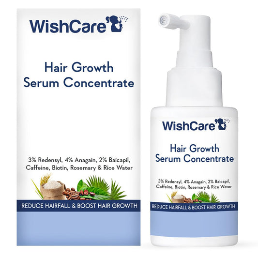 WishCare Hair Growth Serum - Concentrated Formula with Rosemary, Redensyl, Biotin & Caffeine, 1.7 oz