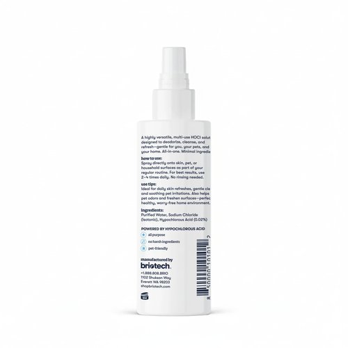 BRIOTECH Pure Hypochlorous Acid Spray and Cleanser, Original Premium HOCl Topical Solution, Multi-Purpose Cleaner, Family Approved & Pet Friendly, 2 fl oz Travel Size