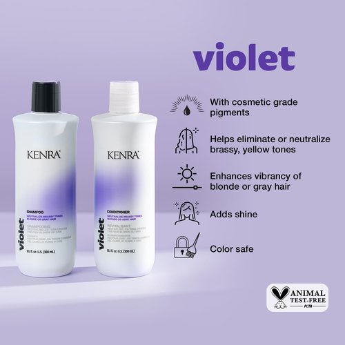 Kenra Violet Conditioner - Eliminates Brassy Tones | Moisturizes Processed Hair | Color Safe