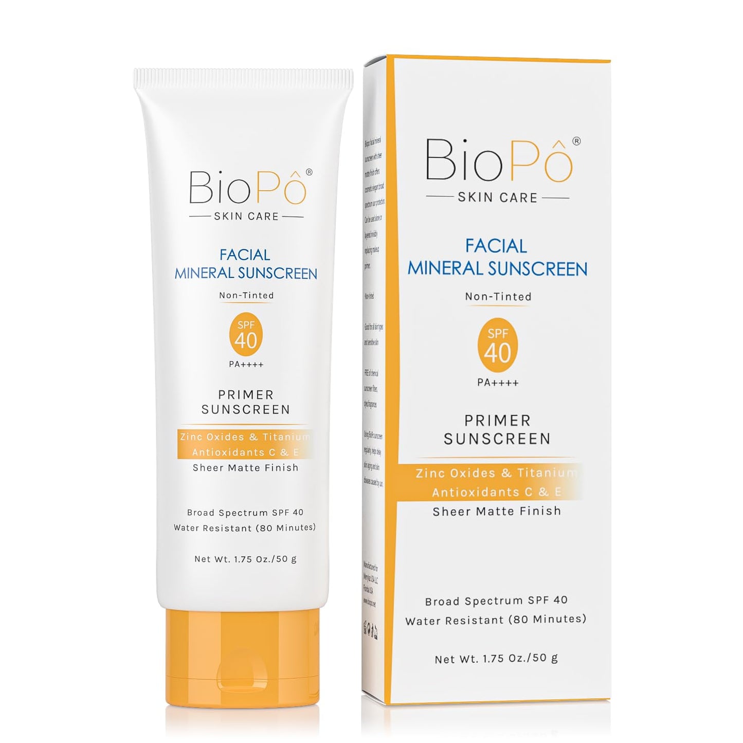 Skiennix Facial Sunscreen SPF 40 - Lightweight Matte Formula, Oil-Free, Non-Tinted, 1.75 oz