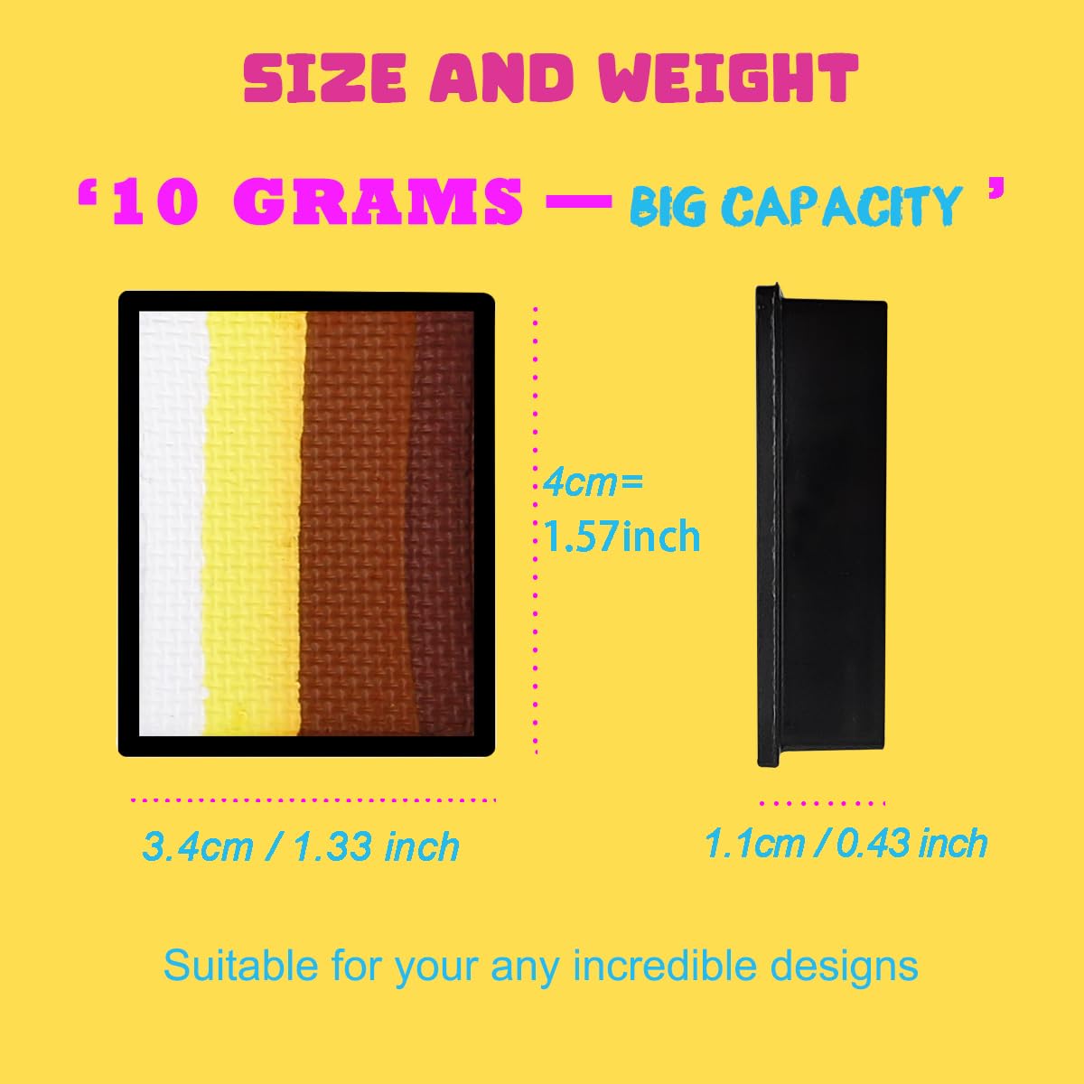 Bowitzki 10g Split Cake Face Paint Professional For Kids Adults One Stroke Split Cake Non Toxic Rainbow Flora Dolphin Unicorn Flame Body Paint Makeup (Puppy)