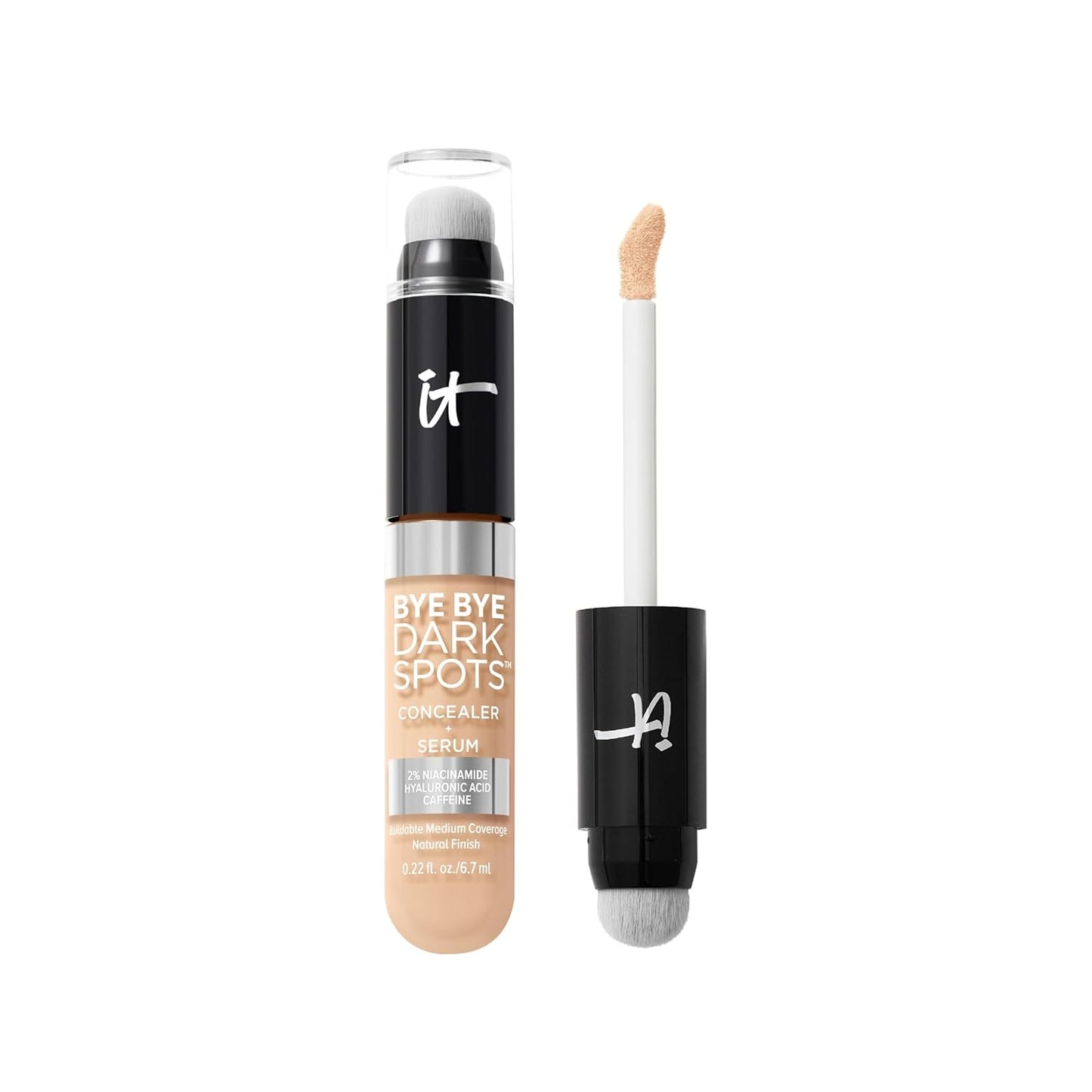 IT Cosmetics Bye Bye Dark Spots Concealer | Brightening Serum with 2% Niacinamide & Caffeine - Medium Coverage, 0.22 fl oz