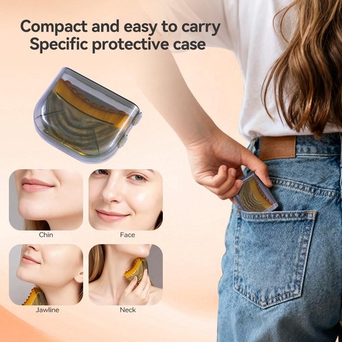 Lymphatic Contour Face Brush, Lymphatic Drainage Brush, Soft Bristle Contour Massager for Jawline Shaping and Double Chin, Ergonomic Design Fits Facial Skin Precisely