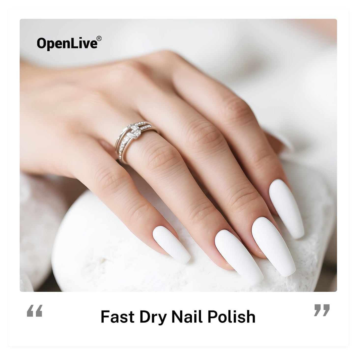 Skiennix 16.5ml White Nail Polish - Quick Drying, Long Lasting Color for DIY Home Manicure