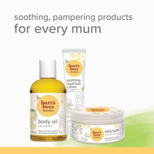 Burt's Bees Mama Soothing Leg & Foot Cream - Immediate Relief with Coconut & Peppermint Oil | 100ml