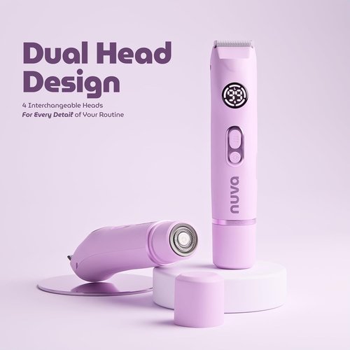 NUVA Bikini Trimmer for Women - 4-in-1 Painless Electric Razor | Cordless, Waterproof, USB Rechargeable