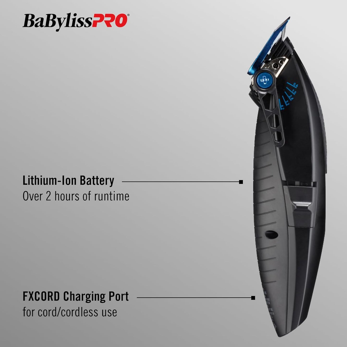 BaBylissPRO Hair Clippers - Ergonomic Cord/Cordless Lithium Design for Men
