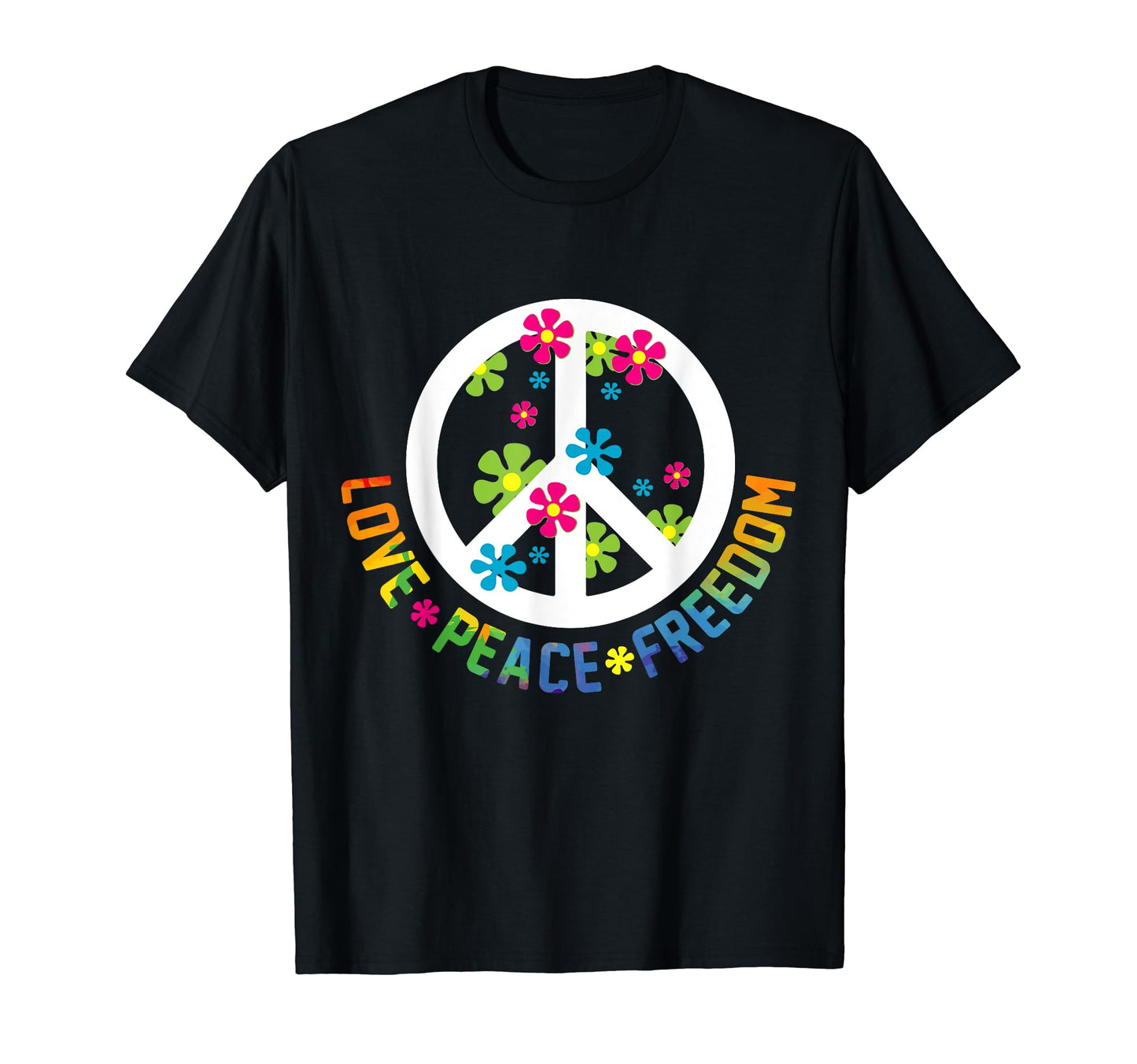 Peace Love Hippie Costume Tie Die 60s 70s Yoga Outfit Gift T-Shirt