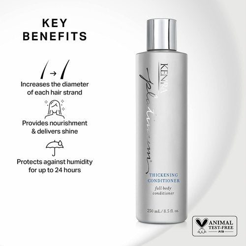 Kenra Platinum Truly Thickening Conditioner - Volumizing Formula for Fuller-Looking Hair | Lightweight & Sulfate-Free