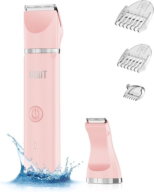 AIBRIT PRO Electric Bikini Trimmer - 2-in-1 Painless Hair Removal Razor for Women | Waterproof & Portable